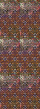 Tropik çiçekler. Gömlek, arka plan modelini çiz. Kahverengi ve gri renkte çiçekler.