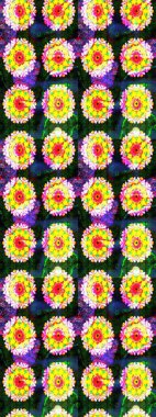 Modern stil dokusu. Çiçek desenli raster, sarı ve mavi çizgi grafik deseni soyut raster arkaplan.