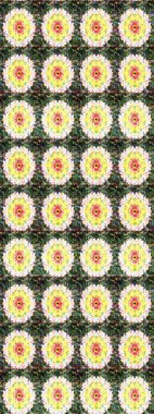 Raster cute pattern in small flower. Spring floral background with green and yellow flowers. Small colorful flowers. The elegant the template for fashion prints. Motley illustration.