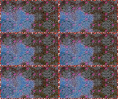 Gri ve kahverengi renkli çiçekler. Renkli Bahar Temalı Kusursuz Arkaplan. Çiçekle kusursuz desen. Düz Çiçek Elementleri Tasarımı.