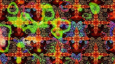 Düz Çiçek Elementleri Tasarımı. Raster illüstrasyonu. Şirin çiçek elementleri. Renkli Bahar Teması eskiz kalıbı. Çizim deseni Modaya uygun kumaş deseni.