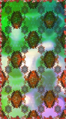 Düz çiçek öğeleri tasarım. Trendy sorunsuz çiçek deseni içinde Raster resim. Yaz tema Dikişsiz desen arka plan rengi. Güzel kumaş deseni.