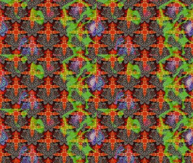 Moda arka planında parlak buketler. Eski usul küçük çiçekli şirin bir eskiz deseni. Kumaş, duvar kağıdı ve kağıt üzerine baskı yapmak için gelişen arka plan. Raster illüstrasyonu.