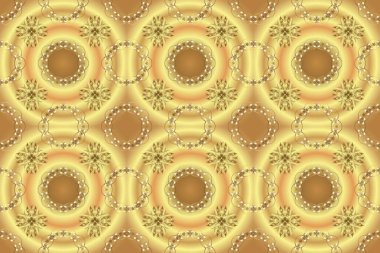 Geleneksel oryantasyon süsü. Altın desenli bej, sarı ve nötr renklerde altın elementler. Kusursuz klasik raster altın desenli. Klasik vintage arkaplan.