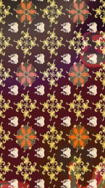 Motley illüstrasyonu. Küçük renkli çiçekler. Küçük çiçekte güzel bir desen. Moda baskıları için zarif bir şablon. Kahverengi çiçekli bahar çiçekleri.