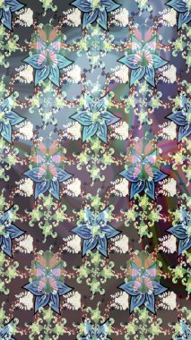 Raster illüstrasyonunda kusursuz çiçek deseni. Gri ve nötr renkte çiçekler.