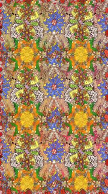 Elle çizilmiş Raster resim. Parlak unsurları. Sorunsuz çiçek deseni-ebilmek var olmak kullanılmış için duvar kağıdı, kağıt, davet, el ilanı, afiş veya Web sitesi kaydırma Web sitesi arka plan.