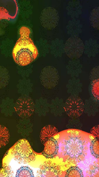 Gri ve kahverengi renkli yaz çiçekleri. Raster illüstrasyonu. Raster çiçek desenli ve çiçekli..