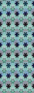 Parlak renkli çiçekleri olan ve mavi ve nötr renklerde yaprakları olan harika bir çiçek deseni. Halk tarzı. Modern çiçek arkaplanı. Moda baskıları için zarif bir şablon.