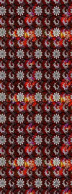 Çiçek desenli eskiz. Kahverengi ve siyah renkli çiçekler. Renkli Bahar Teması eskiz kalıbı. Düz Çiçek Elementleri Tasarım Raster illüstrasyonu.