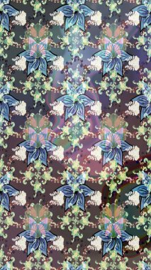 Raster resim. Çiçek desenli çiçek ve yaprakları ile. Sevimli küçük çiçek desenle.