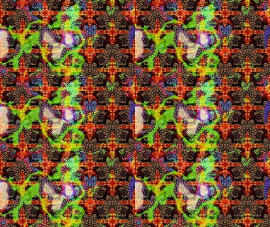 Kahverengi renkte kahverengi papatya deseni. Raster illüstrasyonu. Kahverengi renklerde.