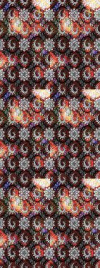 Renkli Bahar Teması eskiz kalıbı. Gri ve kahverengi renkte zarif çiçekli suluboya. Düz Çiçek Elementleri Tasarımı. Raster illüstrasyonu.