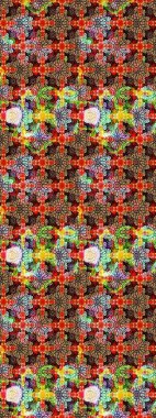 Çiçek deseni duvar kağıdı, desen dolguları ve web sayfası arka planı için kullanılabilir. Şekil verilmiş çiçeklerle eskiz deseni. Süslü zentangle çizim dokusu, soyut çiçeklerle süslenmiş..