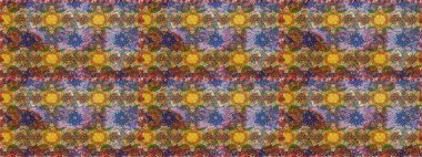 Küçük çiçekli basit bir çiçek çizimi. Kahverengi ve nötr renklerde şirin çiçekler. Raster illüstrasyonu. Moda baskısı, albüm, ambalaj kağıdı, duvar kağıdı için zarif dekoratif süslemeler..