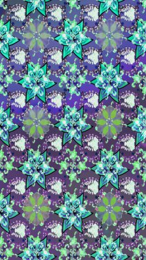 Menekşe ve nötr renklerde. Raster illüstrasyonu. Çiçekli güzel suluboya desen.