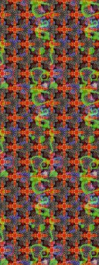 Çiçekli karalama şeklinde Raster çiçek deseni. Bej renklerde bahar çiçekleri. Raster illüstrasyonu.