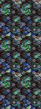 Eski usul küçük çiçekli şirin bir eskiz deseni. Moda arka planında parlak buketler. Raster illüstrasyonu. Kumaş, duvar kâğıdı ve kağıda yazdırmak için gelişen arkaplan.