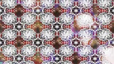 Renkli unsurlarla hareketli arka plan görüntüleri. Çiçekler. Eski model. Bayrak tarzı. Video kaydı. Şablon. Döngü. Kusursuz.. 