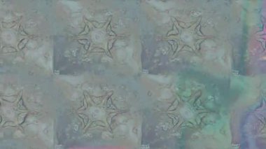 Renkli unsurlarla hareketli arka plan görüntüleri. Çiçekler. Eski model. Bayrak tarzı. Video kaydı. Şablon. Döngü. Kusursuz.. 