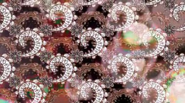 Renkli unsurlarla hareketli arka plan görüntüleri. Çiçekler. Eski model. Bayrak tarzı. Video kaydı. Şablon. Döngü. Kusursuz.. 