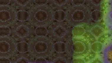 Renkli unsurlarla hareketli arka plan görüntüleri. Çiçekler. Eski model. Bayrak tarzı. Video kaydı. Şablon. Döngü. Kusursuz.. +