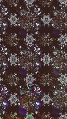 Renkli unsurlarla hareketli arka plan görüntüleri. Çiçekler. Eski model. Bayrak tarzı. Video kaydı. Şablon. Döngü. Kusursuz.. 