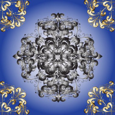 Klasik mobilya tarzı. Küçük bir alan derinliği. Lüks mobilyalar. Patina. Altın kaplamalı mavi fon. Kusursuz ahşap oyma. Mavi desenli, altın elementli gri renkler. Oyma.