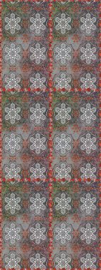 Çiçeksiz desenli arka plan. Gömlek baskısı için çiçek boyası. Gri ve kahverengi renkte çiçekler.