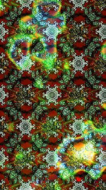 Parlak renkli çiçekleri ve yeşil ve kahverengi renkte yaprakları olan harika bir çiçek deseni. Moda baskıları için zarif bir şablon. Halk tarzı. Modern çiçek arkaplanı.