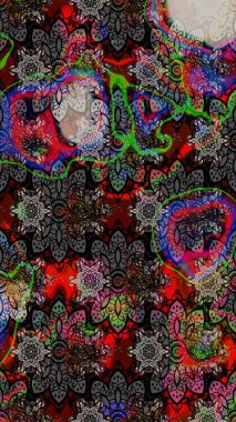 Dekorasyon ve tasarım için güzel bir desen. Suluboya çizim kalıbı. Moda baskısı. Çiçeğin suluboya çizimlerinin mükemmel deseni. Raster illüstrasyonu. Eski.