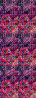 Motley illüstrasyonu. Robot resim. Küçük çiçekte güzel bir desen. Çiçekli bahar çiçekleri. Moda baskıları için zarif bir şablon. Küçük renkli çiçekler..