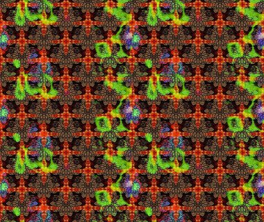 Çiçek deseni. Chichi 'nin kumaş kalıbını çiz. Raster illüstrasyonu. Renkli Bahar Teması eskiz kalıbı. Düz Çiçek Elementleri Tasarımı.