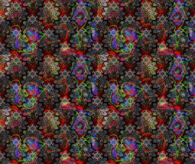 Renkli Bahar Teması eskiz kalıbı. Düz Çiçek Elementleri Tasarım Raster illüstrasyonu. Çiçek desenli eskiz. Siyah renkte çiçekler.