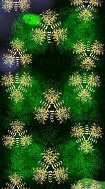 Çiçek ve yapraklı çiçek deseni. Raster illüstrasyonu. Küçük çiçekli şirin desen.