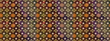 Doodle tarzı. Tekstil ve kapak tasarımı için mükemmel. Kahverengi ve bej renkli çiçekler. Elle çizilmiş sonbahar çiçeği deseni. Renkli kahverengi ve bej çizim deseni.