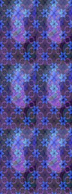 Raster. Güzel suluboya çiçekler, parlak resimler ilham verici ve mavi çiçek desenli eskiz arka planı..