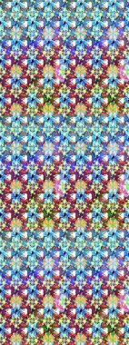 Mavi ve nötr renklerde çiçekler. Raster illüstrasyonu. El çizimi çiçekli soyut çizim deseni.