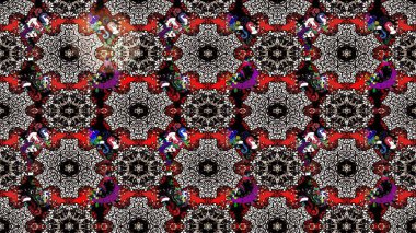 Çiçekli bahar çiçekleri. Küçük çiçekte güzel bir desen. Küçük renkli çiçekler. Moda baskıları için zarif bir şablon. Motley illüstrasyonu. Çizim.