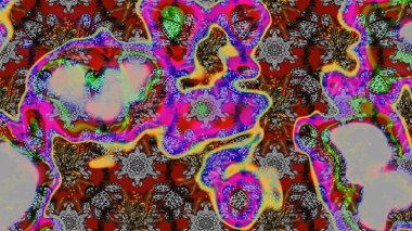 Raster illüstrasyonu. Anti-stres için soyut örnek sayfası. Gri ve kahverengi renklerde.