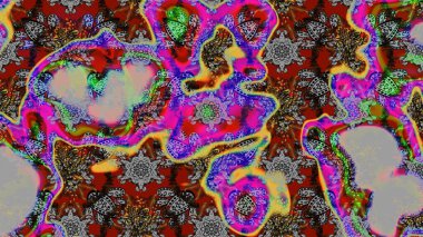 Raster illüstrasyonu. Anti-stres için soyut örnek sayfası. Gri ve kahverengi renklerde.