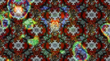 Raster illüstrasyonu. Kahverengi ve gri renkte kahverengi ve gri papatya deseni. Kahverengi ve gri renklerde.