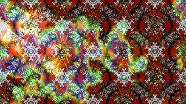 Modern stil dokusu. Çiçek desenli raster, kahverengi ve yeşil çizgi grafik deseni soyut raster arkaplan.