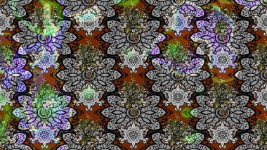 Floral background. Nice pattern in the small flower. Floral collage. Raster pattern. Nature. -gray and brown flowers. Flower composition.