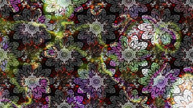 Etnik Mandala süsü. Raster Henna dövme stili. Kızılderili desenli desenli desenli şal deseni. Tekstil, tebrik kartı, boyama kitabı, telefon kılıfı baskısı için kullanılabilir.