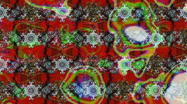 Modern stil dokusu. Çiçek desenli raster, kırmızı ve kahverengi çizgi grafik deseni soyut raster arkaplan.