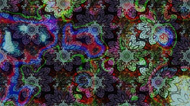 Raster illüstrasyonu. Küçük çiçekli şirin bir desen. Çiçek ve yapraklı çiçek deseni.