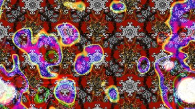 Çiçekli çiçek deseni, suluboya. Süslü kumaş deseni. Raster deseni.