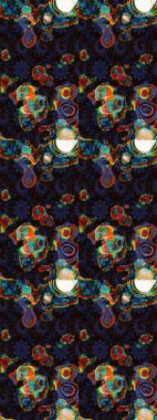 Küçük çiçekteki sevimli çiçek deseni. Gri ve siyah renkte çiçekler.