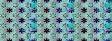 Robot resim. Raster illüstrasyonu. Küçük çiçekte sevimli çiçek deseni var..